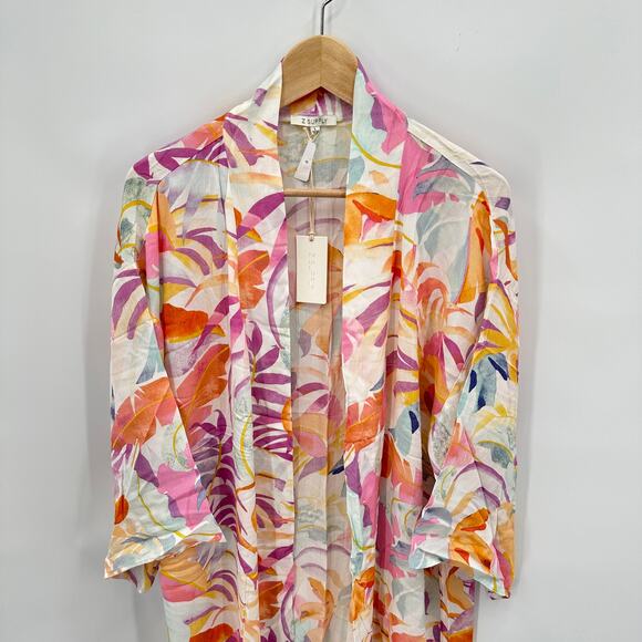 Z SUPPLY NWT Evereve Palm Multicolor Kimono Wrap // L - Picture 6 of 13